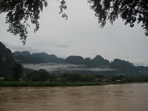 Riverview from Hotel Ban Sabei in Vang Vieng