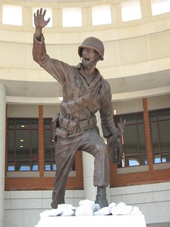 The "Follow Me" statue in Infantry Hall at Fort Benning, GA