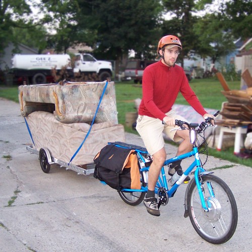 moving two couches by bike