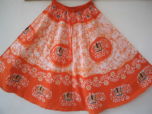 ke-112 batik print cotton circular skirt