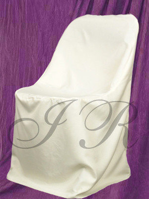whitechaircover Polyester Wedding Flat Folding Chair Covers