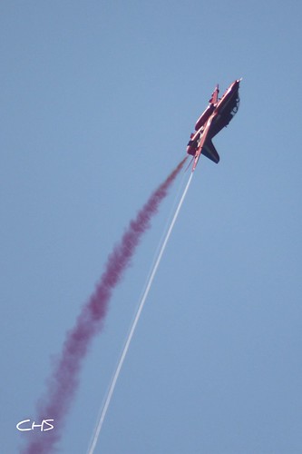 RAF Red Arrows over Falmouth 11th August 2010 by Claire Stocker (Stocker Images)