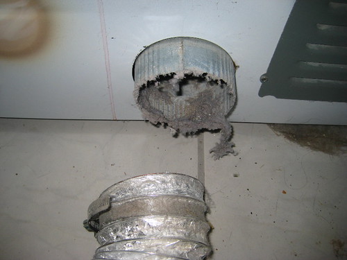 Clothes Dryer Hot Air Exhaust Vent - Cleaning Out Lint