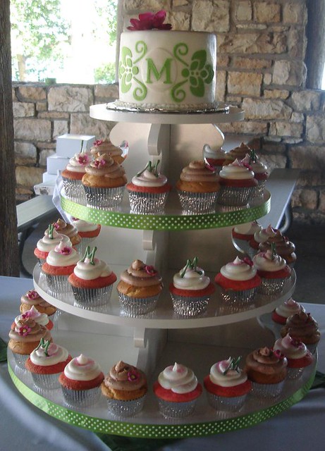 Summer Cupcake Wedding This wedding cupcake tower had personalized