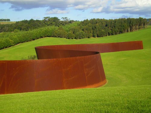 Richard Serra's 257m long Te Tuhirangi Contour. Commissioned by Alan Gibbs for his property (known as The Farm) on the Kaipara. by www.admsp.org