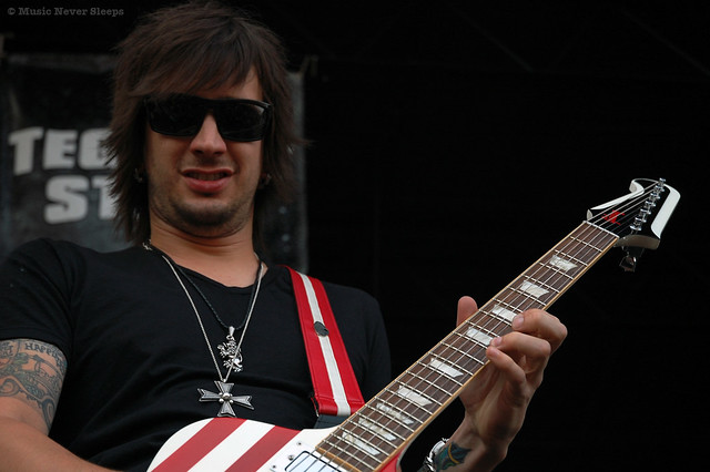 Nick Wheeler of The AllAmerican Rejects at the Vans Warped Tour 2010