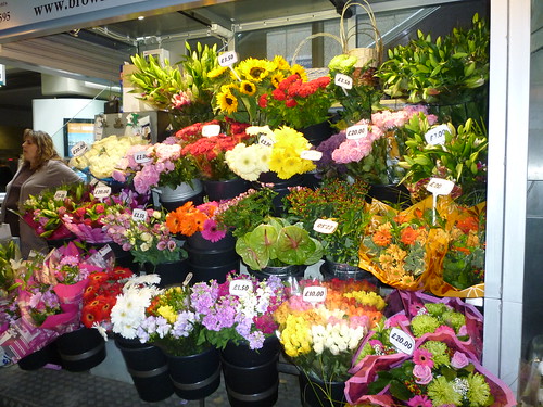Flower stall, Canary Wharf