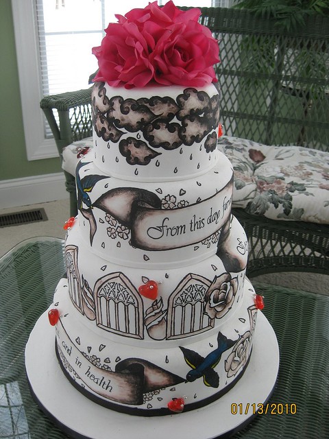 tattoo wedding cake