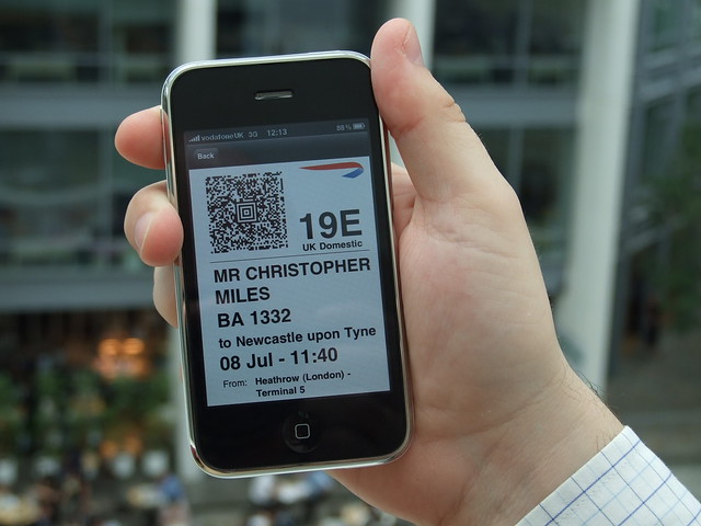 BA mobile app for iPhone - Mobile boarding pass