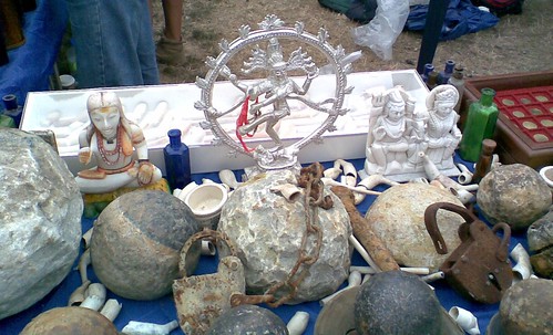 Artefacts on the Thames and Field table at Hall Place