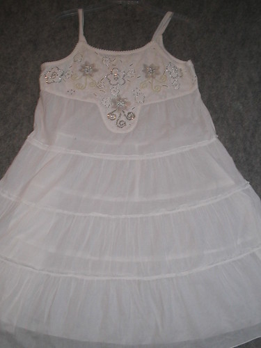 KE-015 white dress with sequins work