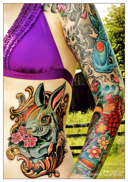 Pink Sherbet Photography says Great colors Chinese Zodiac Rabbit Tattoo