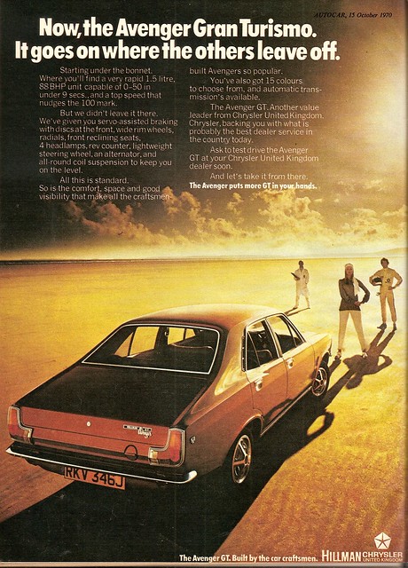 Hillman Avenger GT Advert 1970