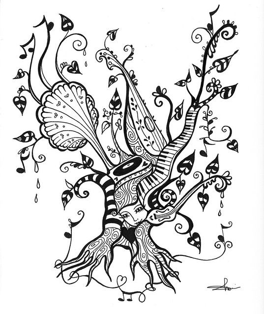Musical Tree tattoo