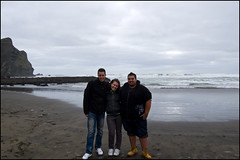 Me, Magdalena and Dave at Piha Beach