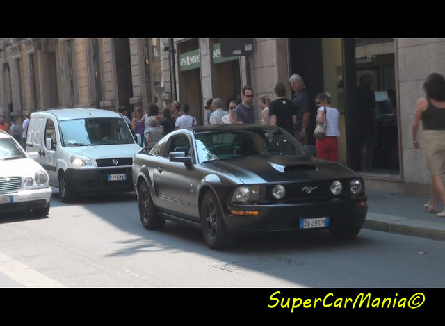 Matte Black Mustang GT Milan Italy
