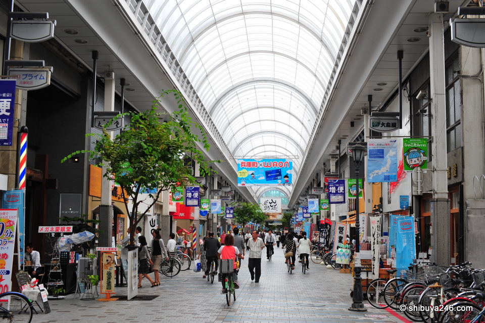 The light and breezy shopping arcades are a great feature of Takamatsu