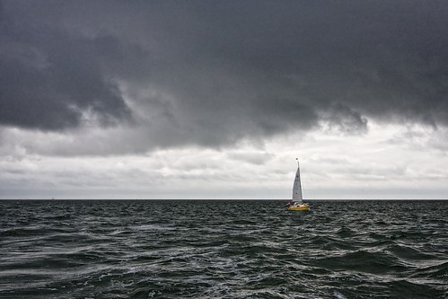 Small boat on Wadden Sea