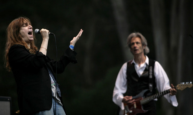Patti Smith and Lenny Kaye at the Hardly Strictly Bluegrass Festival