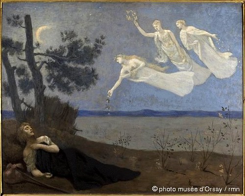 Puvis de Chavannes, Pierre (1824-1898) - 1883 The Dream (Musee d'Orsay, Paris)
