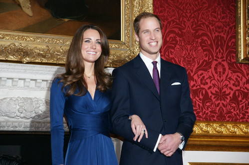 Prince William and Miss Catherine Middleton appear at a photocall on the day of their engagement at St. James's Palace