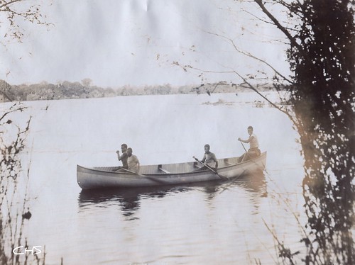 Rhodesia 1905 The Barotse Boys - Zambessi River by Claire Stocker (Stocker Images)