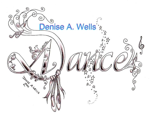 Another new design for 2011 Dance Tattoo including a flower musical notes 
