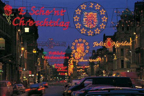 George Street Edinburgh Christmas lights 1998