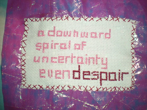 Craftivist Ellen Loudon, Liverpool on why she quoted Archbishop Rowan Williams for her patch