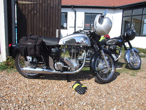 Norton motorcycle at Dungeness