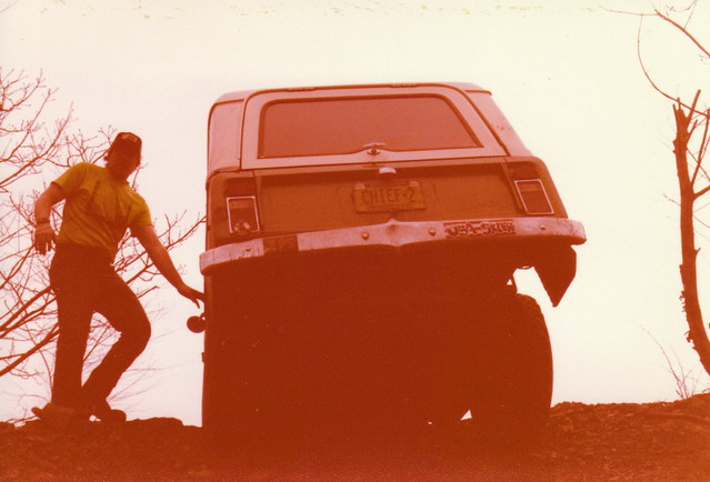 1973 Jeep Commando C104High Centered At The Top Of A Hill Climb At