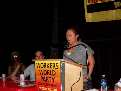 LeiLani Dowell, managing editor of Workers World newspaper published in New York City, addressing the national conference on November 14, 2010.  Dowell was a founding member of FIST. (Photo: Abayomi Azikiwe) by Pan-African News Wire File Photos