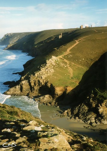 Oldie, 35mm - Chapel Porth, looking towards Wheal Coates, 1997 by Stocker Images