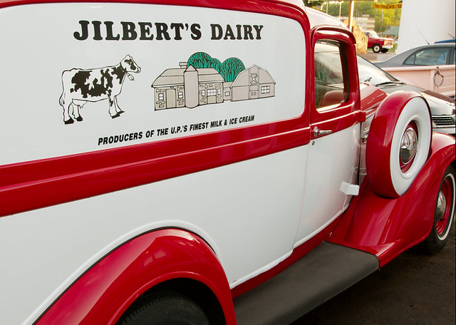 Jilbert's Dairy in Marquette Michigan has a beautiful 1937 Dodge truck