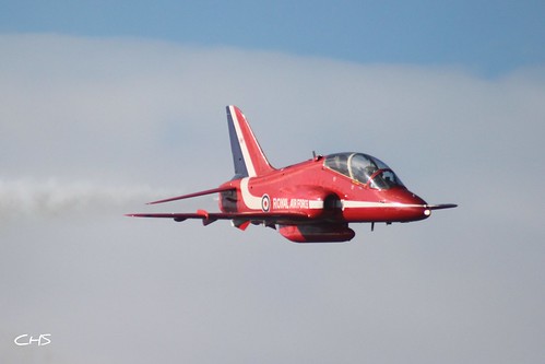 RAF Red Arrows over Falmouth, 11th August 2010 by Stocker Images