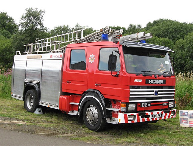 Preserved Strathclyde Fire Brigade Scania Angloco Fire Engine F182FHS 
