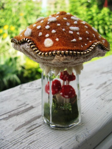 Caramel colored mushroom cap.