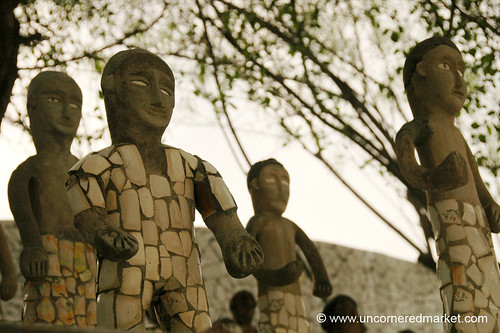 Sculptures at Nek Chand's Rock Garden Chandigarh India