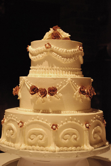 3 tier Italian Buttercream Wedding Cake
