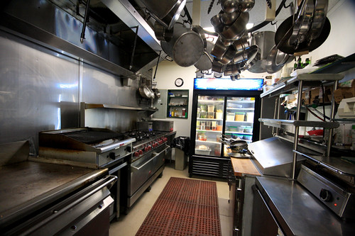A clean restaurant kitchen