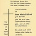 Totenzettel Paffrath, Maria geb. Schmitz geb. 1888 â  01.05.1968