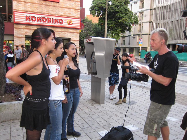 Robert interviews an all-female punk group from Medellin.