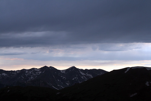 Mountains and dark clouds