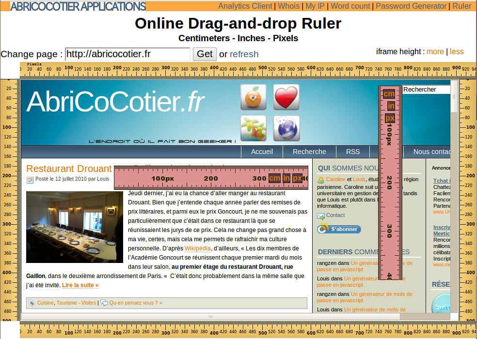 online pixel ruler