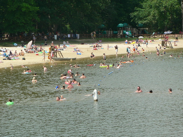 The swim beach at Hungry Mother State Park