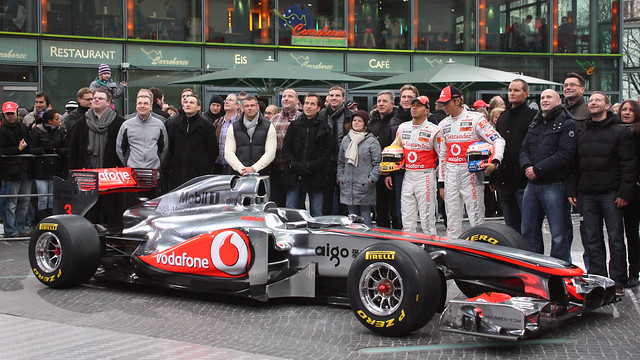 McLaren MP426 2011 F1 Launch in Berlin Lewis Hamilton and Jenson Button