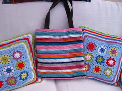 Crochet Stripe Handbag
