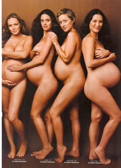 Naked Pregnant Women Group