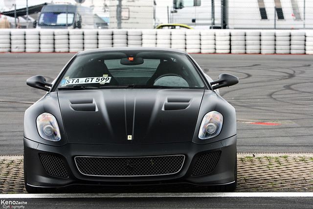 matte black 599 GTO Looks so damn aggressive OGP N rburgring 2010