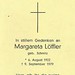 Totenzettel LÃ¶ffler, Margaretha geb. Schmitz â  09.09.1979